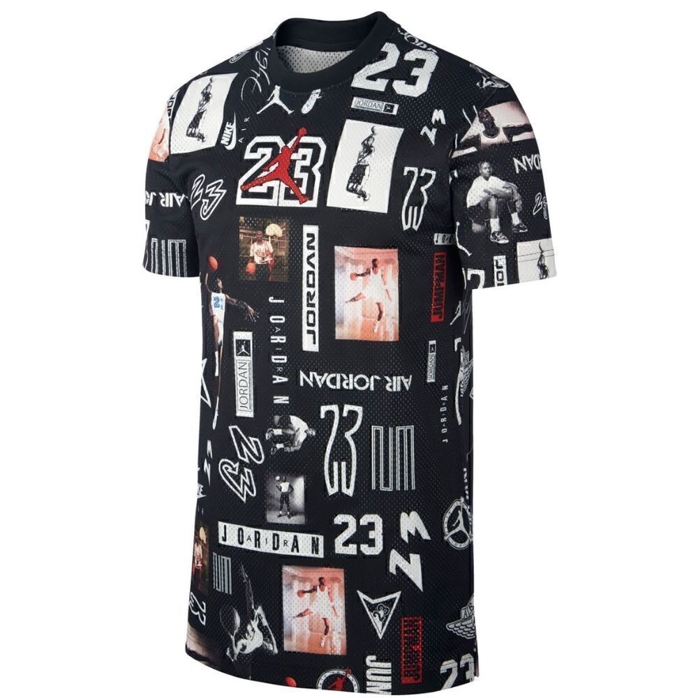 Air Jordan Retro OG APO Logos Photo Tee Shirt Top